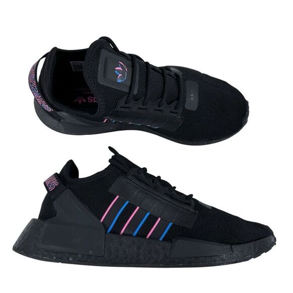 Adidas NMD R1 V2 Core Black/Pulse Blue/Pulse Magenta Men’s Size 8 - Picture 8 of 9